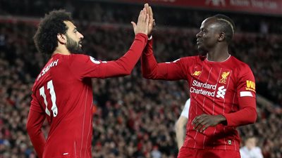صلاح وماني يحققان رقما قياسيا في الدوري الإنجليزي