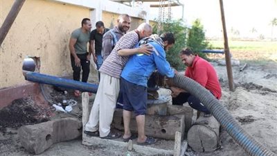 صيانة خط المياه بمحطة