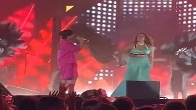 جينيفر لوبيز تغني برفقة ابنتها فى حفل Blue Diamond Gala