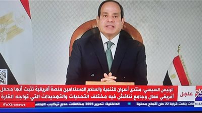 السيسى يدعو لتضافر الجهود المشتركة للعبور بقارتنا الافريقية الى بر الامان