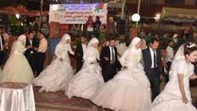محافظة الإسماعيلية تنظم حفل زفاف جماعي للمستحقين