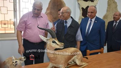 رئيس جامعة السادات يفتتح متحف كلية الطب البيطري