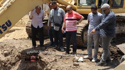 محافظ أسيوط يتابع أعمال إصلاح خط طرد محطة رفع المراغي بحي غرب