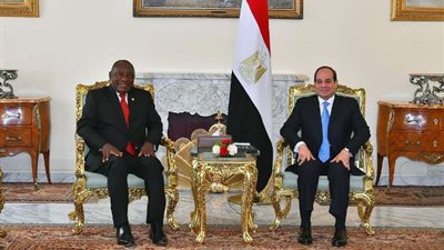السيسى يستقبل رئيسى جنوب أفريقيا والصومال