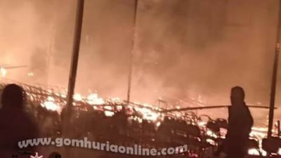 المسلمون والمسيحيون اخمدوا حريق كنيسة مار جرجس بمطاى