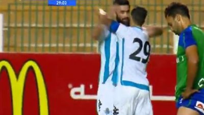 عبدالله السعيد يسجل هدف بيراميدز الاول فى شباك المقاصة