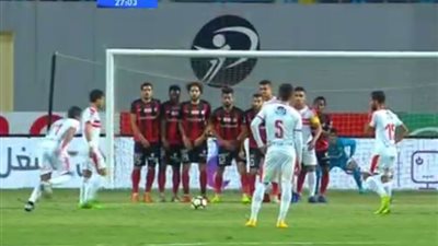 الزمالك ينهى الشوط الاول متقدما بهدف امام الداخلية