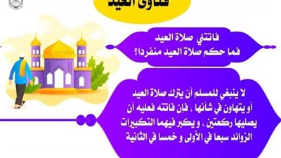 فاتتني صلاة العيد، فما حكم صلاة العيد منفردًا؟ البحوث الإسلامية يوضح