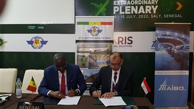 توقيع مذكرة تفاهم بين سلطتي الطيران المدنى المصرى والسنغالى