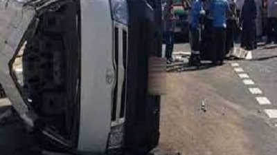 اصابة 6 أشخاص فى انقلاب ميكروباص بالشرقية