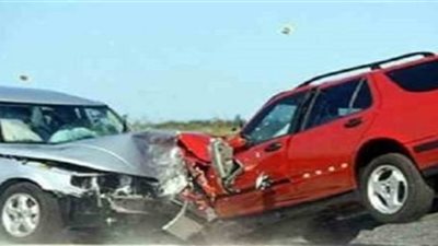 مصرع واصابة ٢١ فى تصادم سيارتين على محور سمالوط