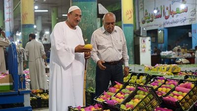 رئيس غرفة الإسماعيلية يتفقد شوادر المانجو بسوق الجملة ..صور