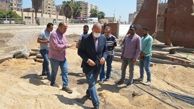 الهجان يتفقد أعمال إنشاء نصب تذكاري لشهداء محافظة القليوبية