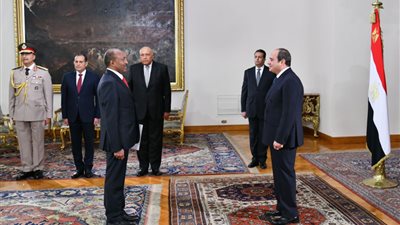 الرئيس السيسي يتسلم أوراق اعتماد 13 سفيرا جديدا.. صور