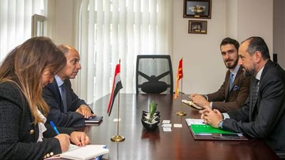 السفير المصري يلتقي رئيس جمهورية شمال مقدونيا