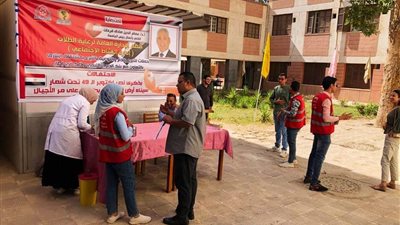 حملة للتبرع بالدم بكلية طب أسنان المنيا ضمن احتفالات نصرأكتوبر
