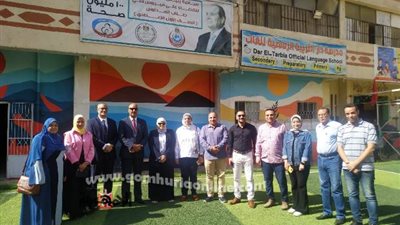 تدشين المبادرة الرئاسية 100مليون صحه لفيروس c لطلاب المدارس بالمنوفية