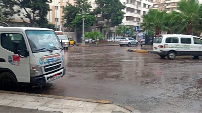 امطار وبرد ورعد بالاسكندريه