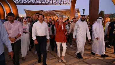 وزير الشباب يتفقد منطقة المعارض والترفيه والمنطقة الخضراء