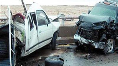 مصرع 2 فى تصادم سيارتين ملاكي بطريق مصر النور