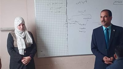 مدير تعليم الخانكة يتفقد مدارس الجبل الأصفر