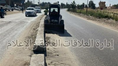 رفع المخلفات وصيانة كشافات الإنارة بقصاصين الإسماعيلية