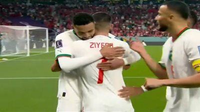 زياش يسجل هدف المغرب الأول فى شباك كندا بالمونديال