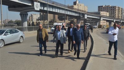 محافظ الجيزة يتفقد الأعمال الإنشائية لمحور ٢٦ يوليو الجديد.صور