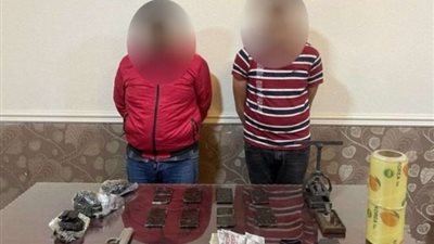 ضبط شخصين ب 4 كيلو حشيش ومكبس فى كفر الشيخ