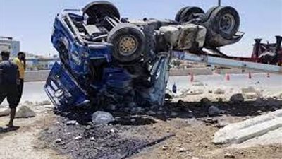 إصابة 16 إثر إنقلاب سيارة محملة بالعمالة فى البحيرة