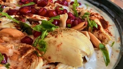 طريقة عمل فتة الدجاج باللبن والطحينة