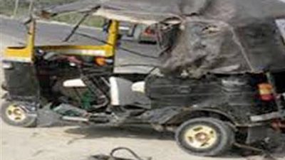 أصابة ٦ بينهم ٤ أشقاء فى انقلاب توك توك ببنى سويف