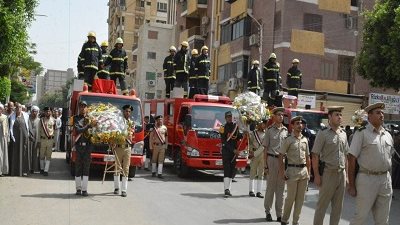 جنازة عسكرية لـ3 شهداء من ابناء سوهاج