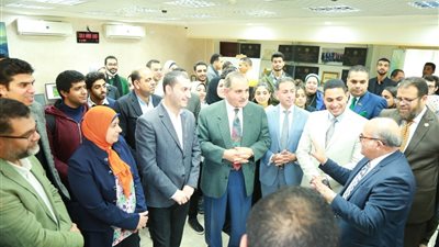 محافظ كفر الشيخ يتفقد مركز نظم المعلومات الجيومكانية .صور