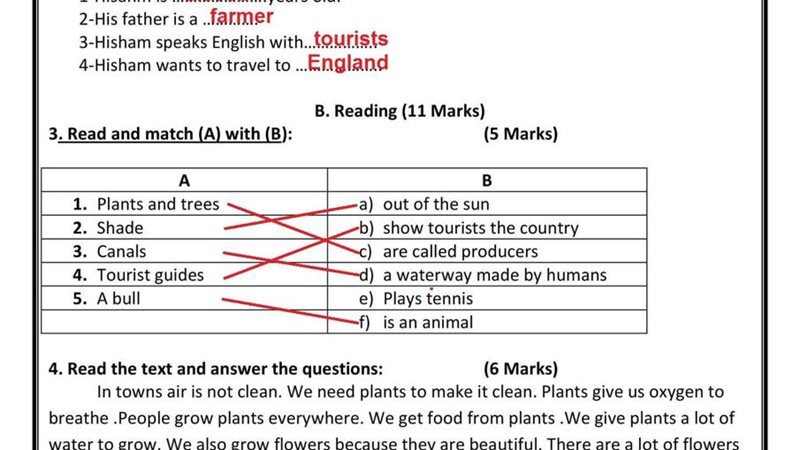 حل نماذج انجليزى