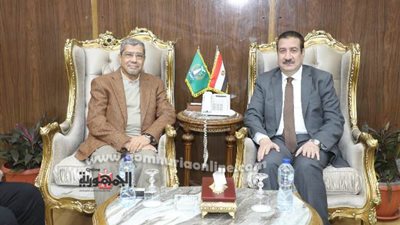 محافظ المنوفية يستقبل المهندس إبراهيم العربى لبحث التعاون المشترك