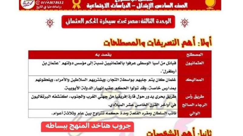 مراجعة نهائية سادسة