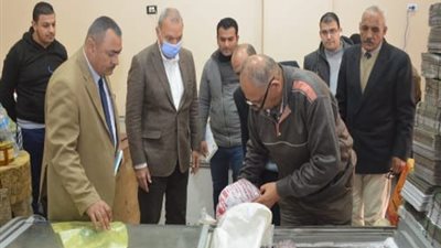 محافظ القليوبية يضبط 5000 ك لحوم فاسدة و15 طن أرز بشبين القناطر