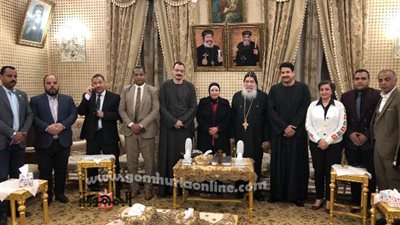 الشعب الجمهوري بقنا يزور مطرانية الأقباط الأرثوذكس