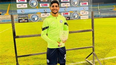 إبراهيم عادل أفضل لاعب فى مباراة بيراميدز وفاركو