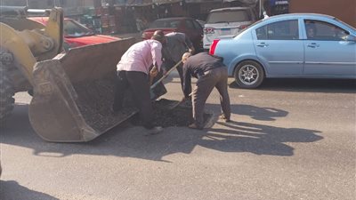 جنوب الجيزة تتابع صيانة الطرق والانارة ب 