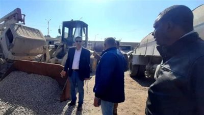 رئيس مدينة المنيا يتفقد الحملة الميكانيكية لحصر المعدات