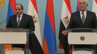 السيسي: اتفقنا مع الجانب الارميني على تبادل الخبرات في مجال النقل