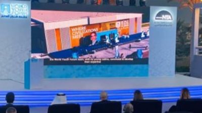 المؤتمر الصحفي لمنتدى شباب العالم يبدأ بفيلم تسجيلي عن النسخ السابقة