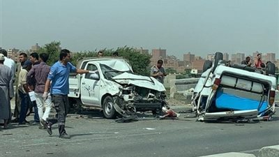 إصابة 6 فى تصادم أتوبيس وسيارة ربع نقل بالدقهلية