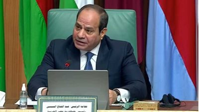 الرئيس السيسي يؤكد اهمية تنفيذ المبادرة العربية للسلام لضمان غد افضل