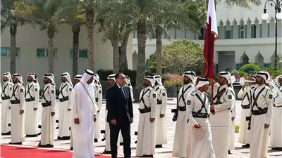 أمير قطر يستقبل رئيس الوزراء والوفد المرافق له