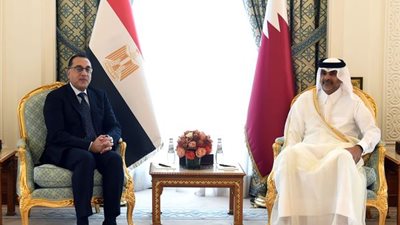 جلسة مباحثات مصرية- قطرية موسعة برئاسة رئيسى وزراء البلدين
