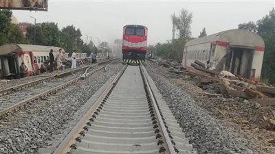 إعادة حركة القطارات على خط منوف إلى طبيعتها