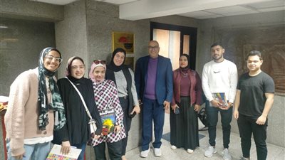 طلاب كلية السياسة والاقتصاد ببنى سويف فى زيارة لمؤسسة الأهرام